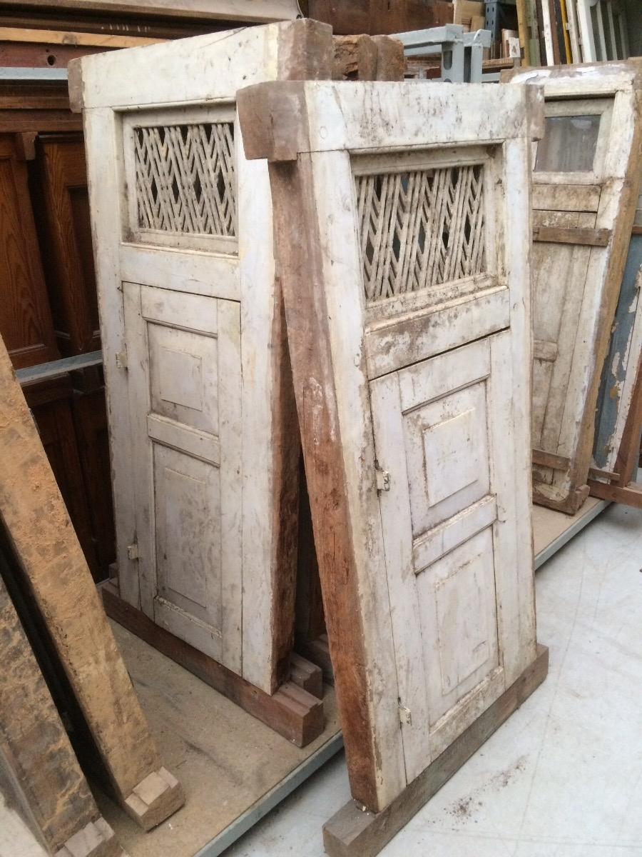 Antique doors in frame