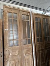 Antique  style Doors in frame in wood and glass 20th Century