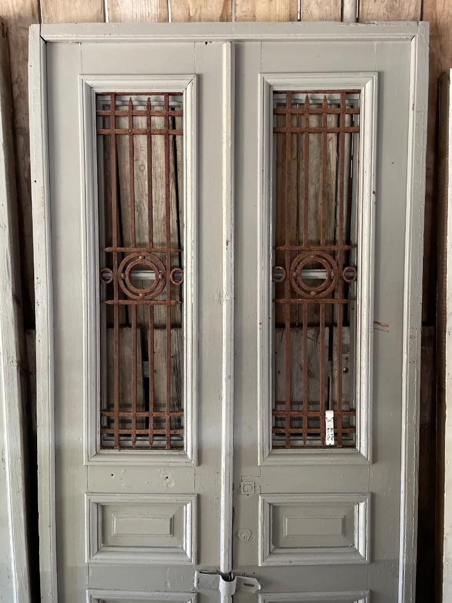 Antique Doors in frame grey 