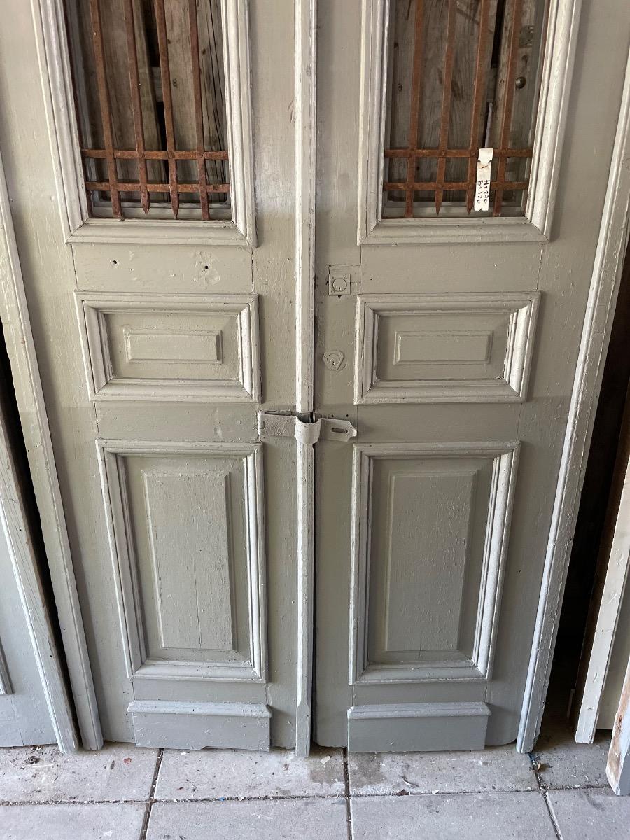 Antique Doors in frame grey 
