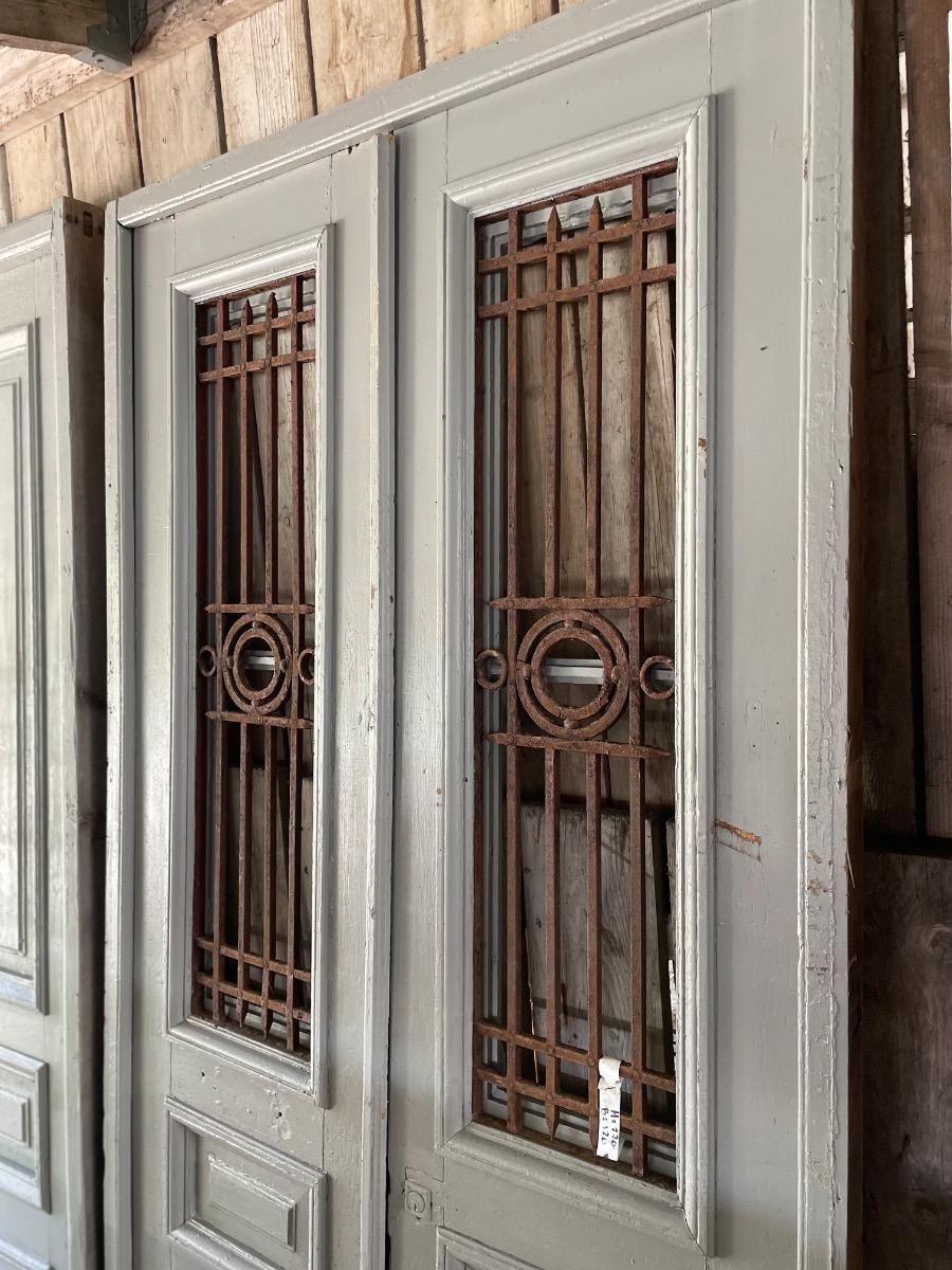 Antique Doors in frame grey 