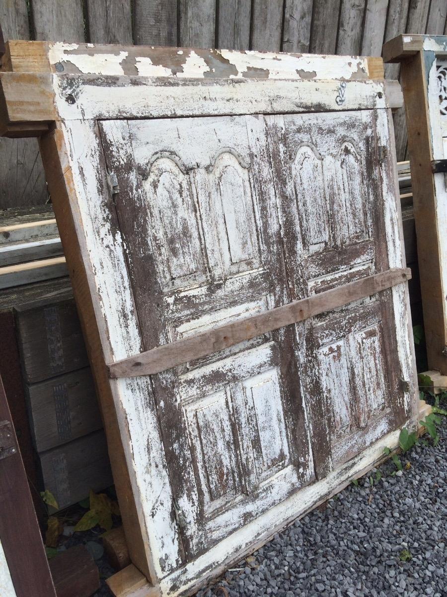 Antique doors in hardwood frame