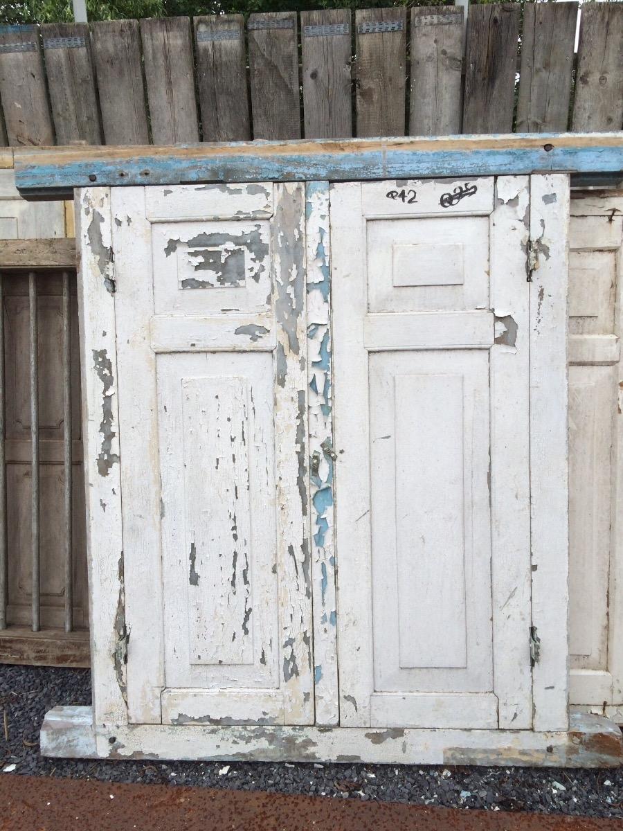 Antique doors in hardwood frame