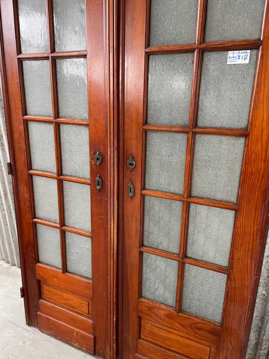 Antique doors with glass