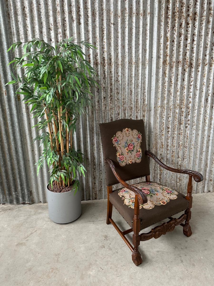 Antique  Embroidered Armchairs