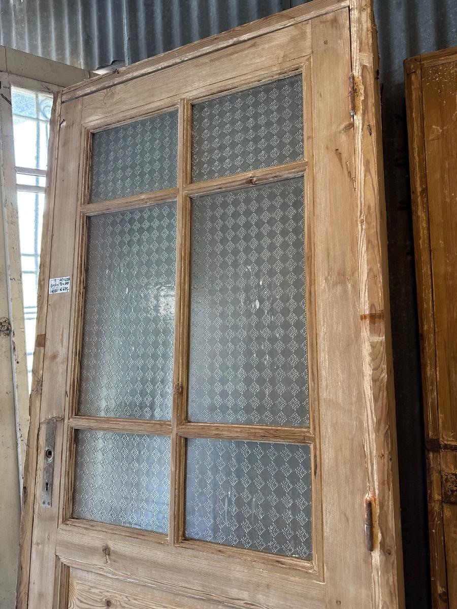 Antique glass door in frame