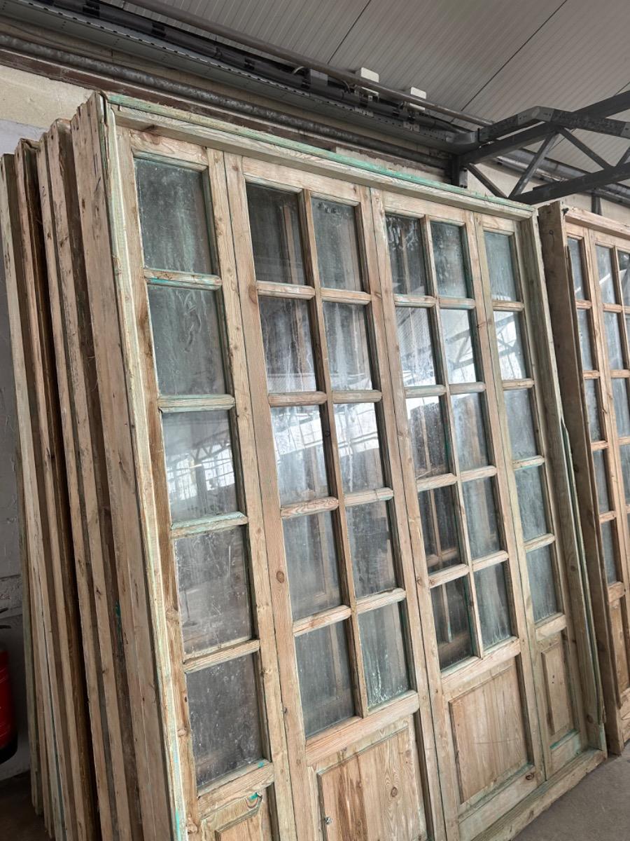 Antique Glass doors in frame