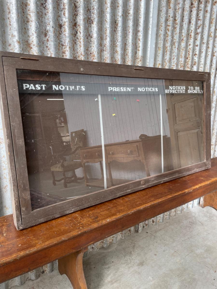 Antique glass vitrine wall cabinet