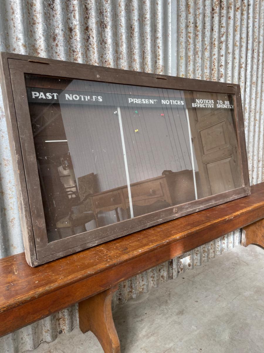 Antique glass vitrine wall cabinet