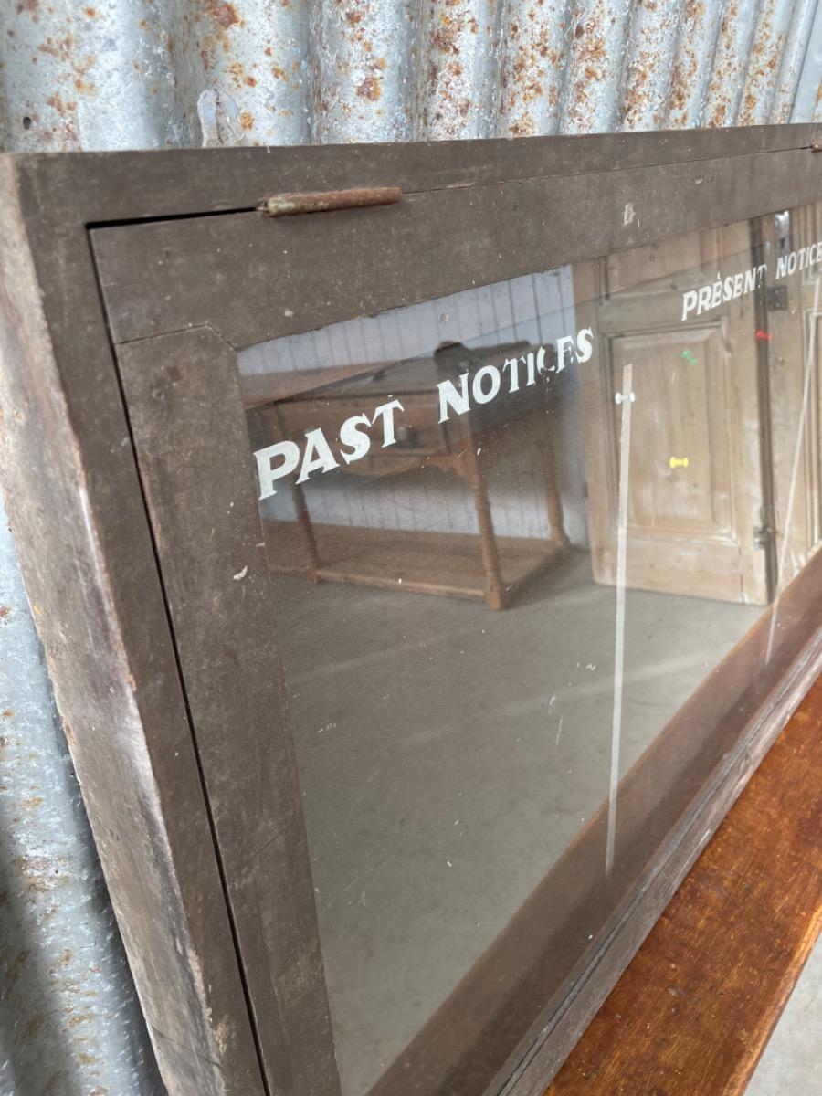 Antique glass vitrine wall cabinet