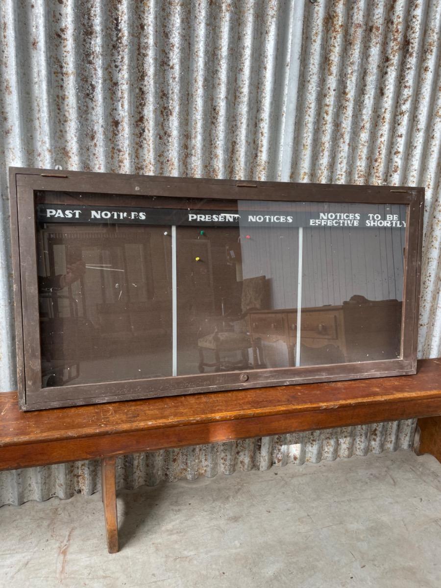 Antique glass vitrine wall cabinet