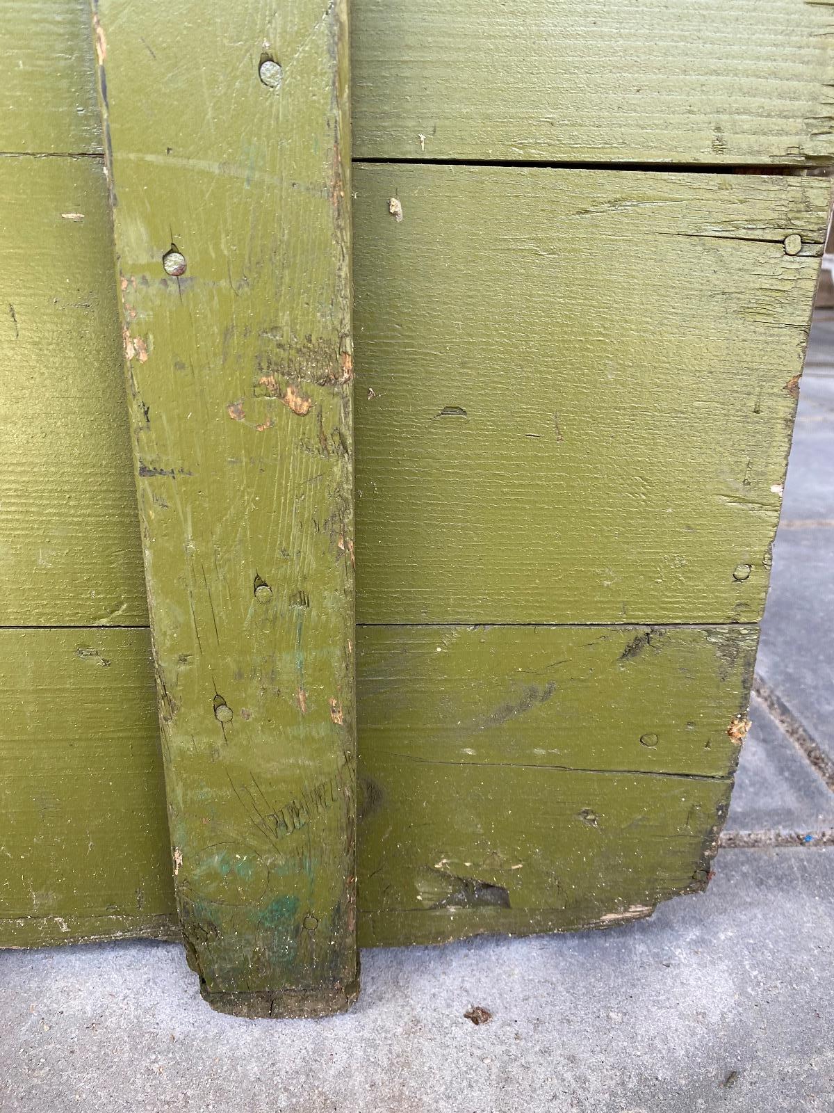 Antique green chest