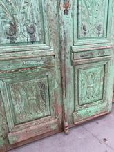 Antique style Antique green set doors in Wood