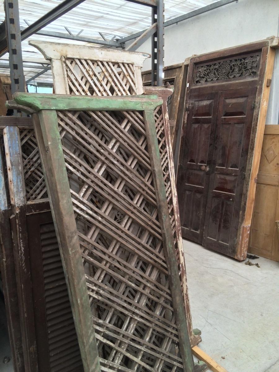 Antique hardwood panels old original door