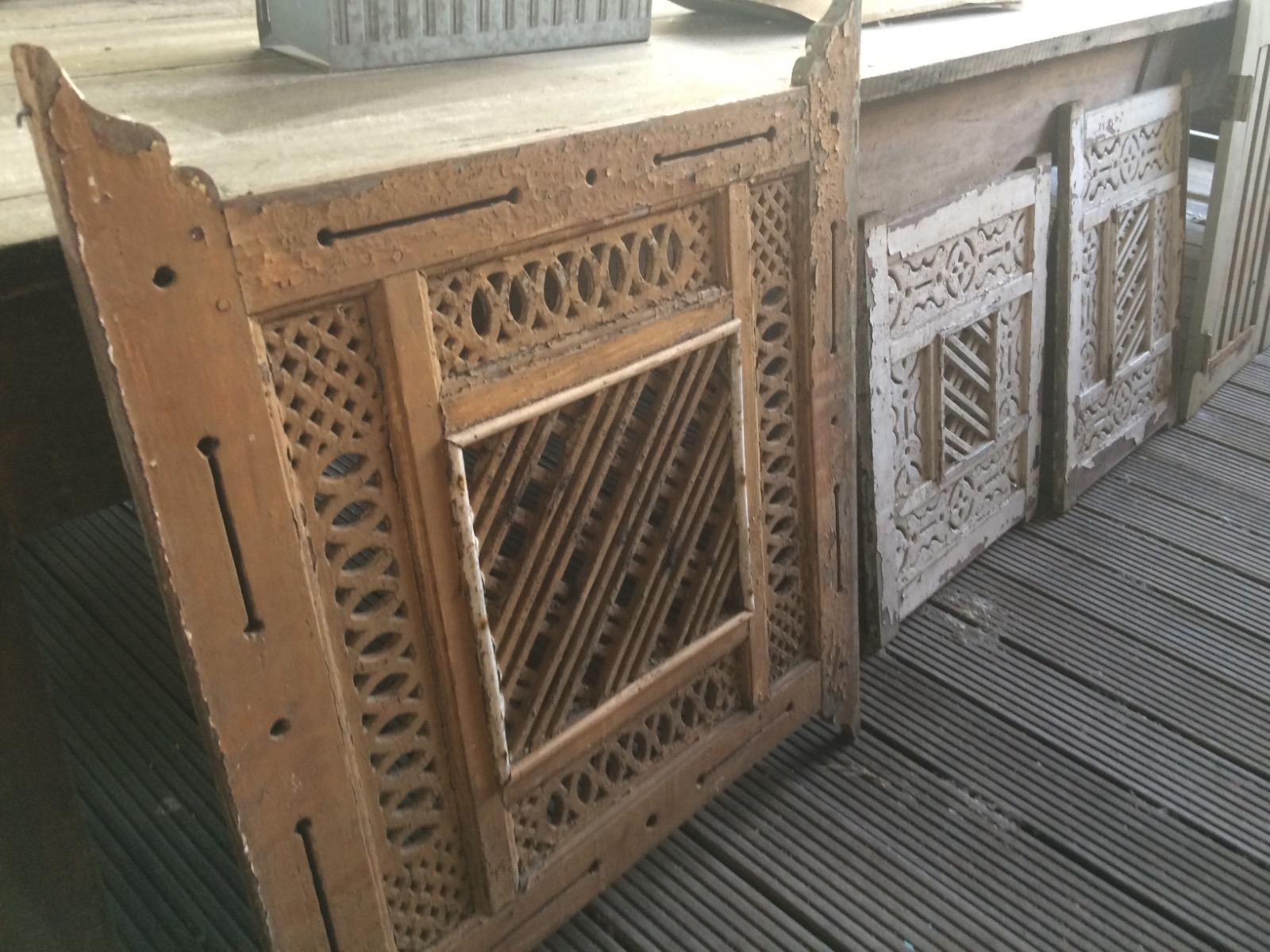 Antique hardwood panels old original door