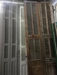 Antique style Antique high doors with shutter in Wood