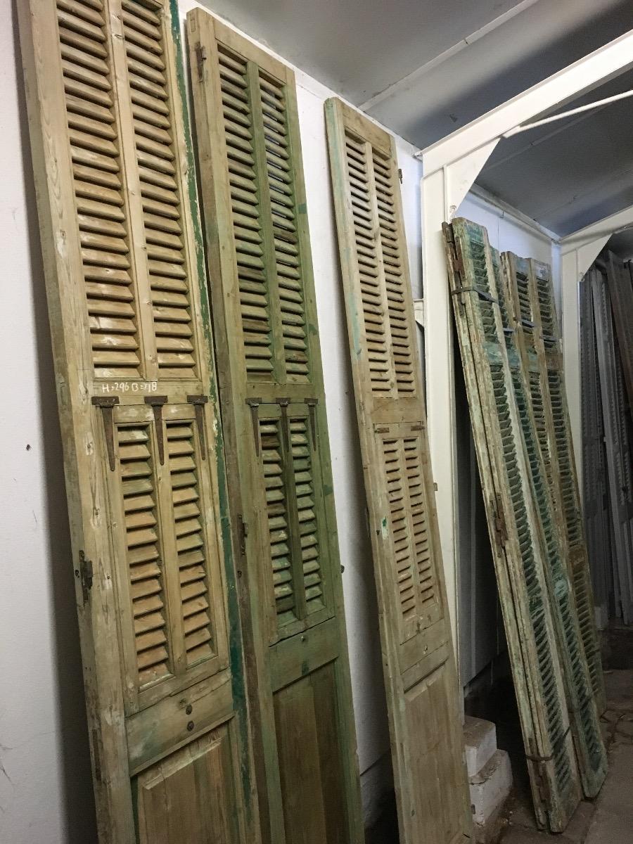 Antique high stripped old doors