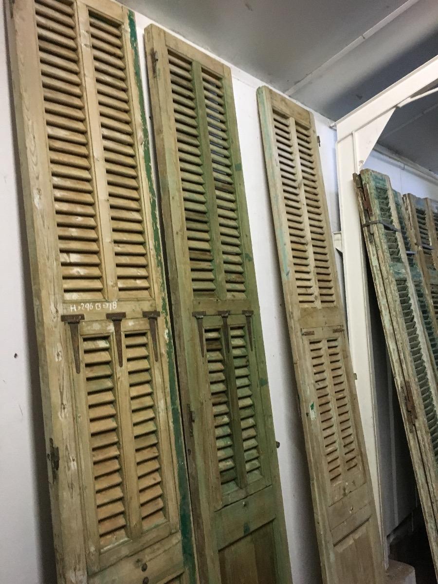 Antique high stripped old doors