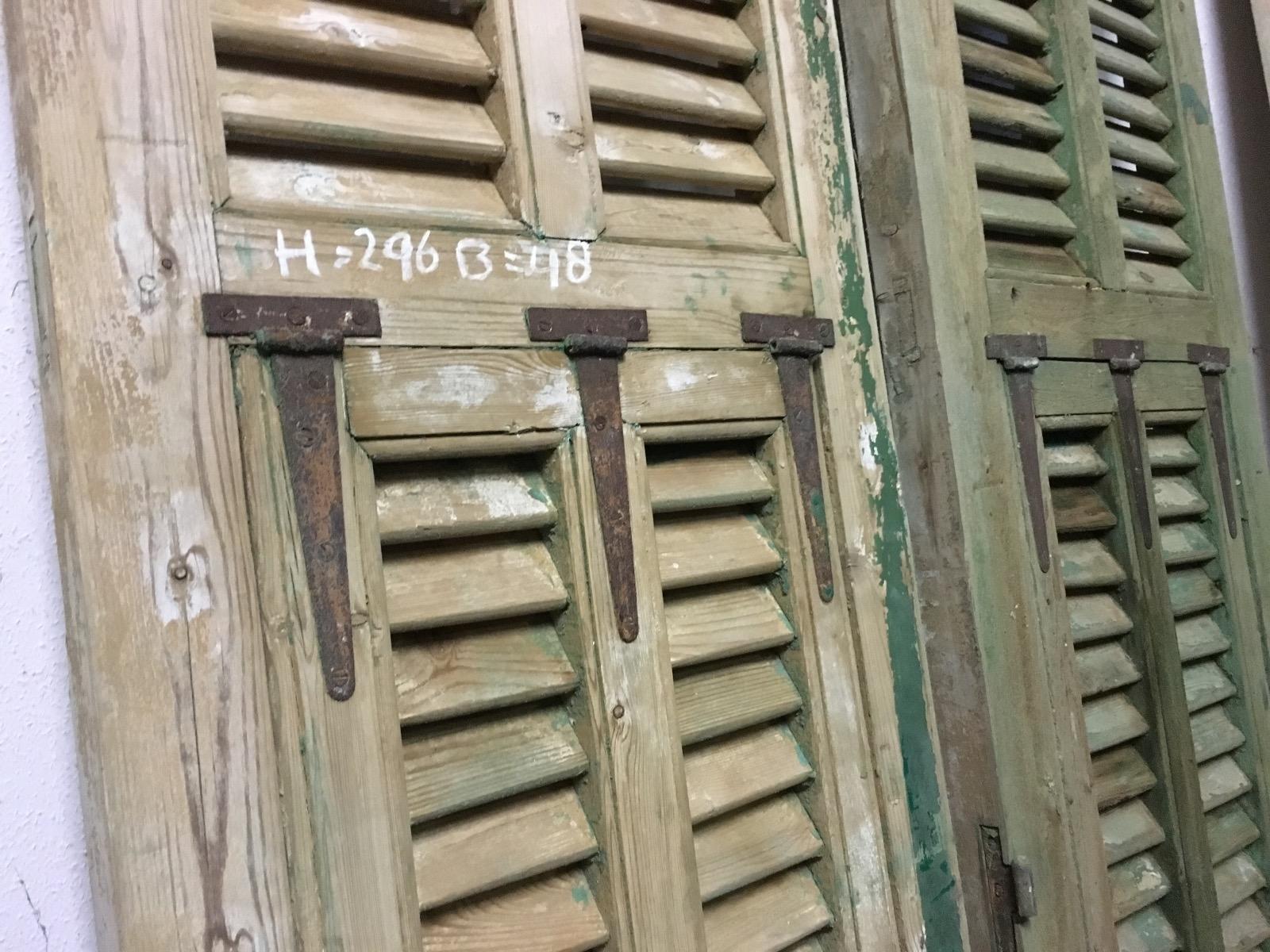 Antique high stripped old doors