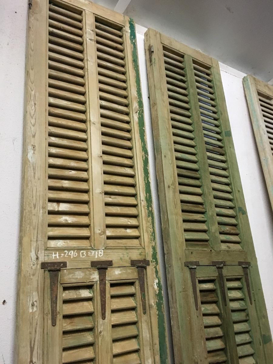 Antique high stripped old doors