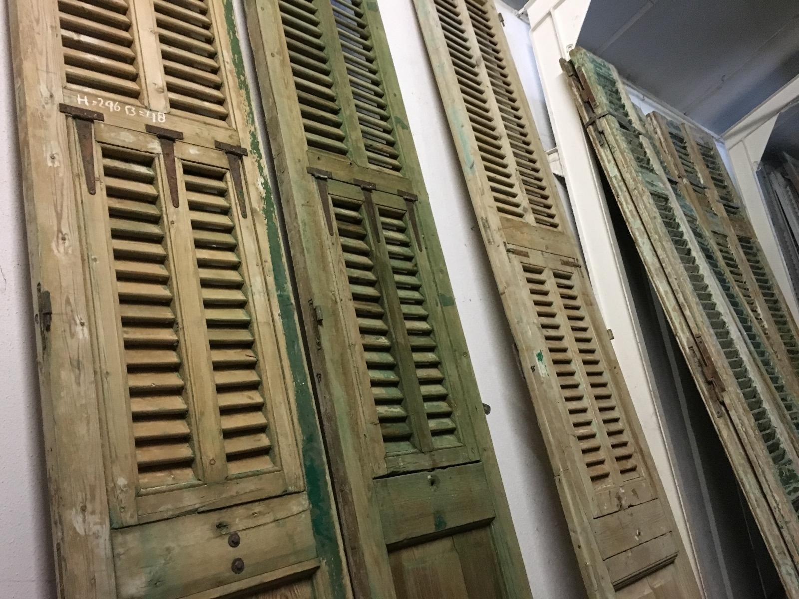 Antique high stripped old doors