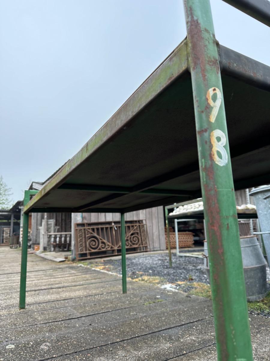 Antique Industrial Green table