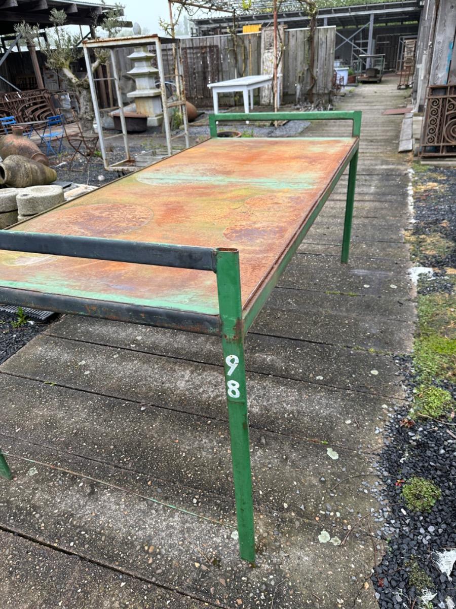 Antique Industrial Green table