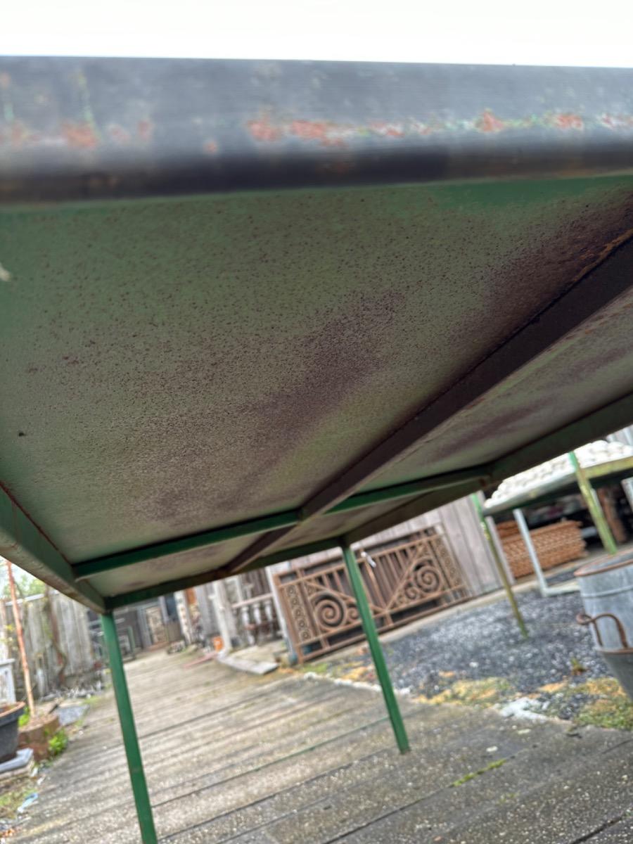 Antique Industrial Green table