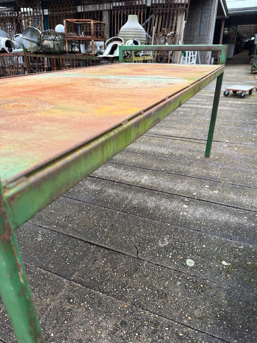 Antique Industrial Green table