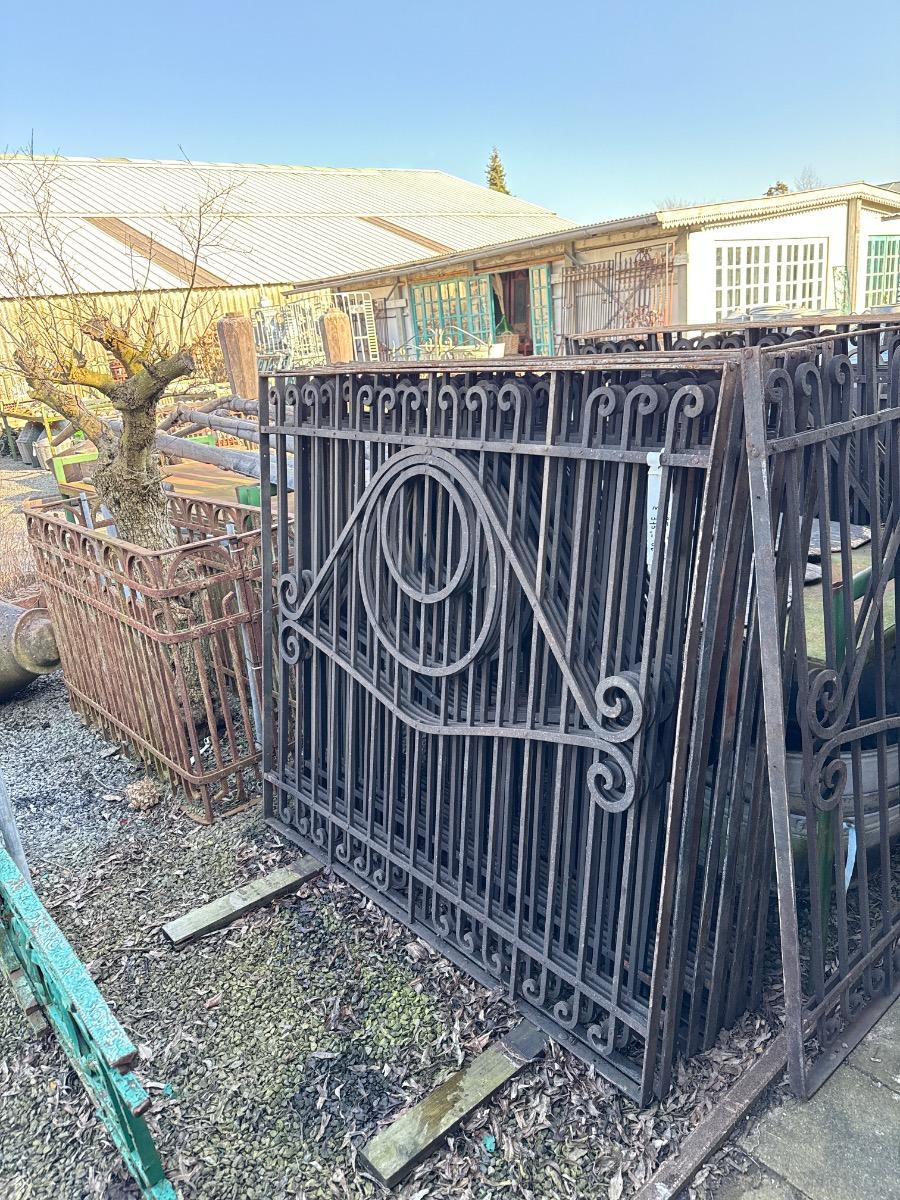 Antique iron fence