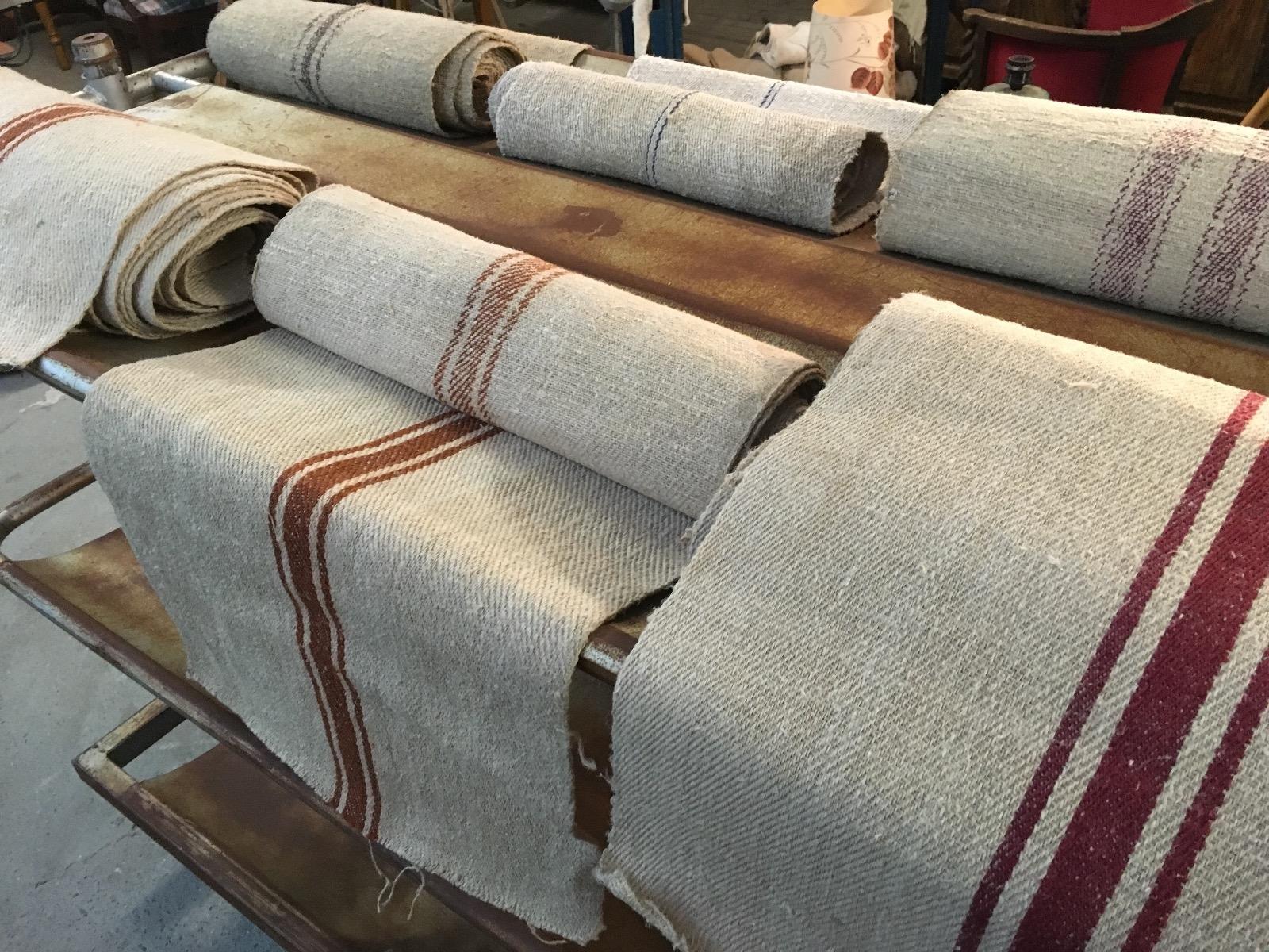Antique linen on a roll 