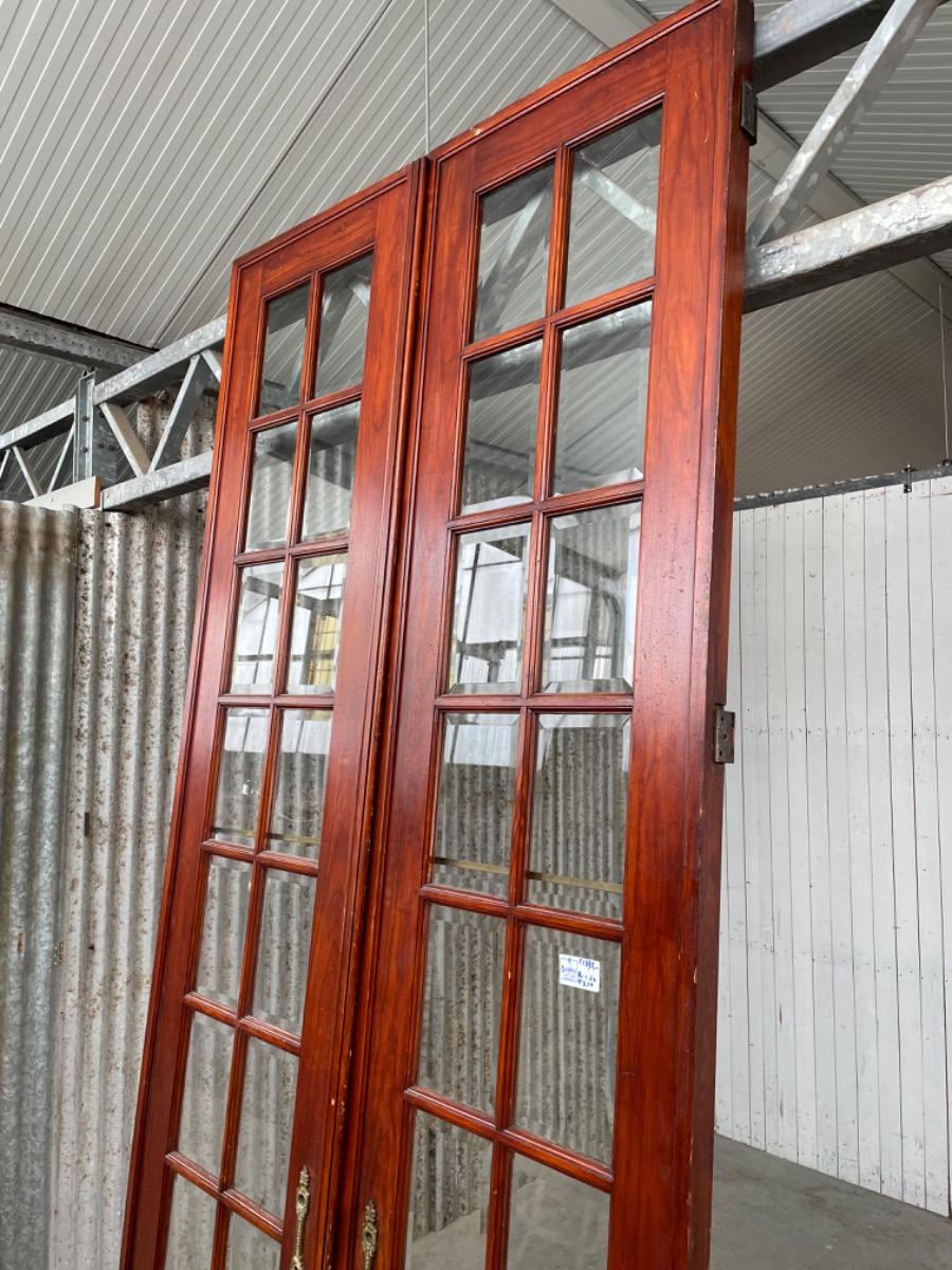 Antique set doors with glass