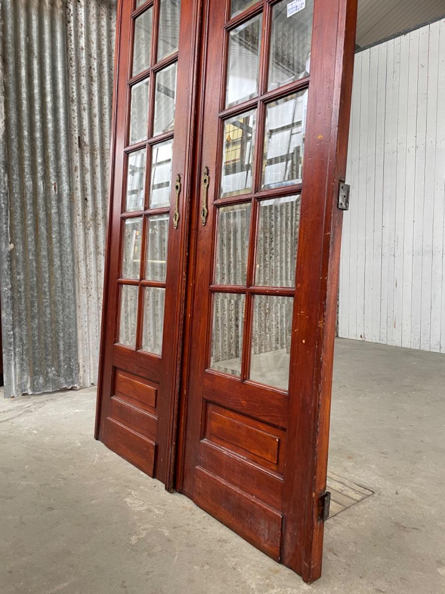Antique set doors with glass