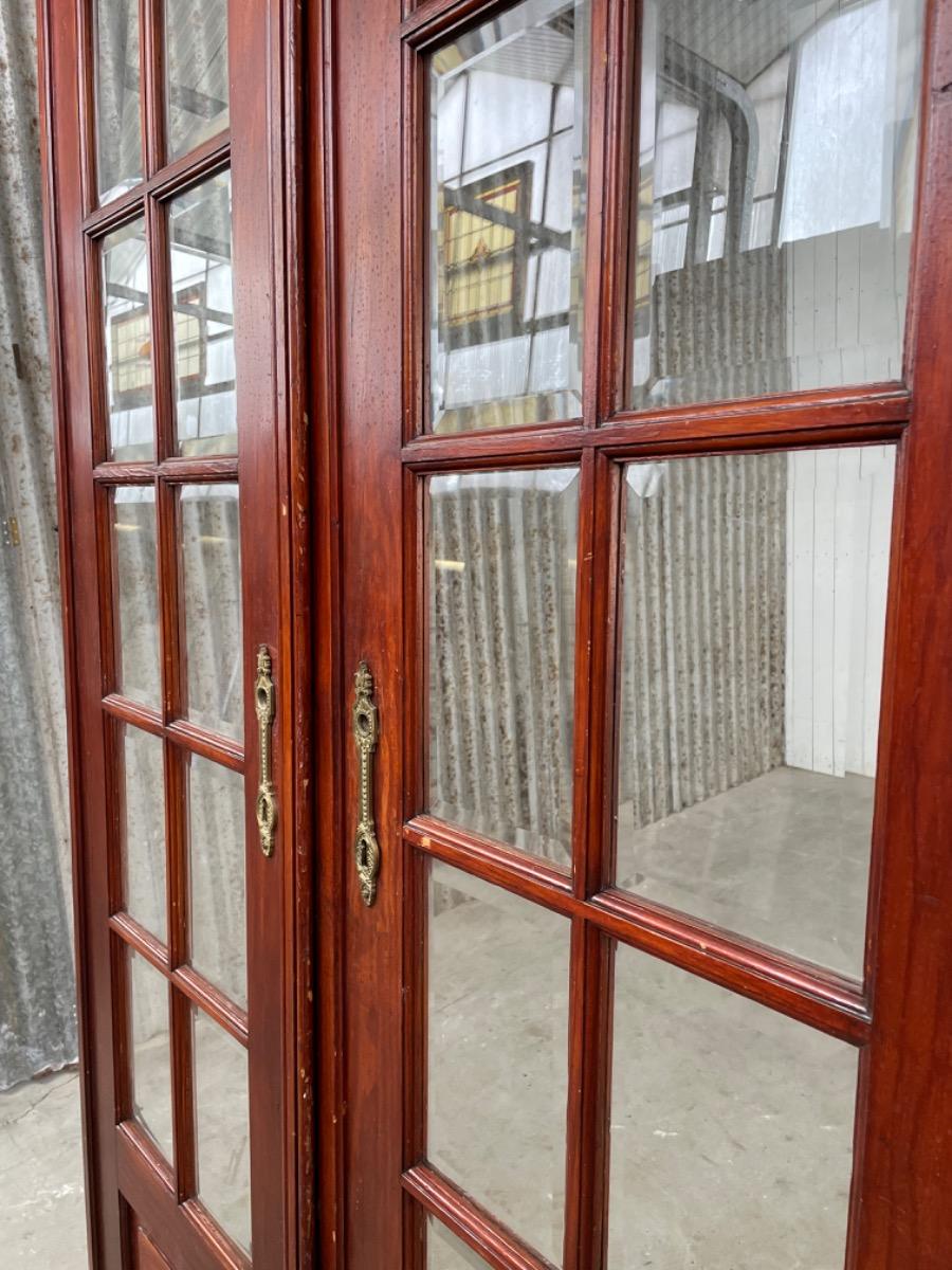 Antique set doors with glass