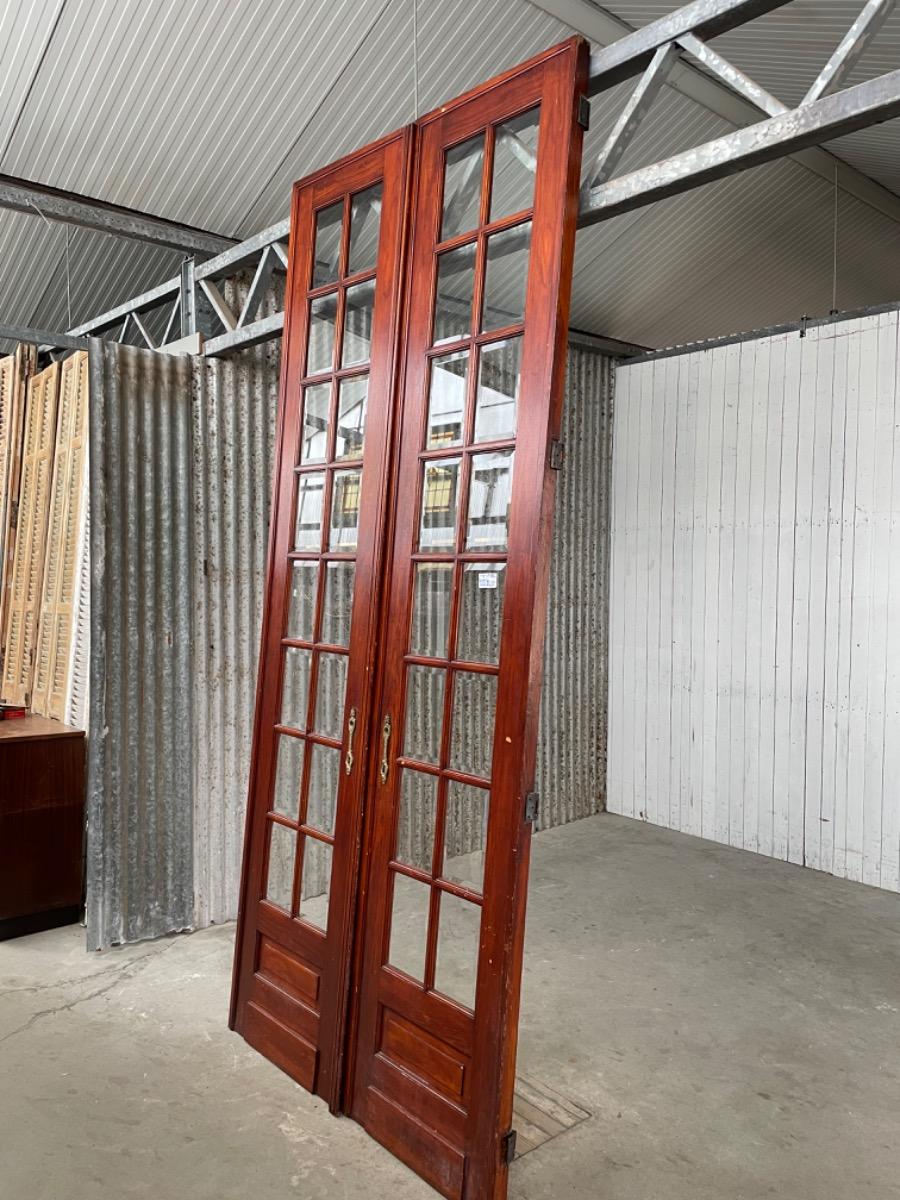 Antique set doors with glass