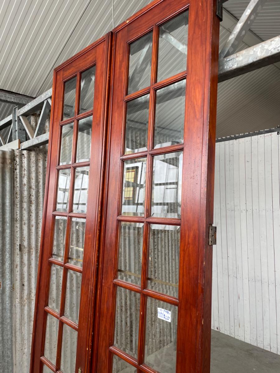 Antique set doors with glass