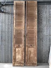 Antique style Antique set of 2 high shutters in Wood