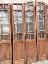 Antique style Set of two Glass doors  in Wood and glass, France