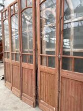 Antique style Set of two Glass doors  in Wood and glass, France