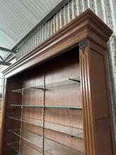 Antique style Shopcabinet in wood and glass, Europe 20e eeuw