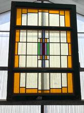 Antique style Antique stained glass window in Wood and glass