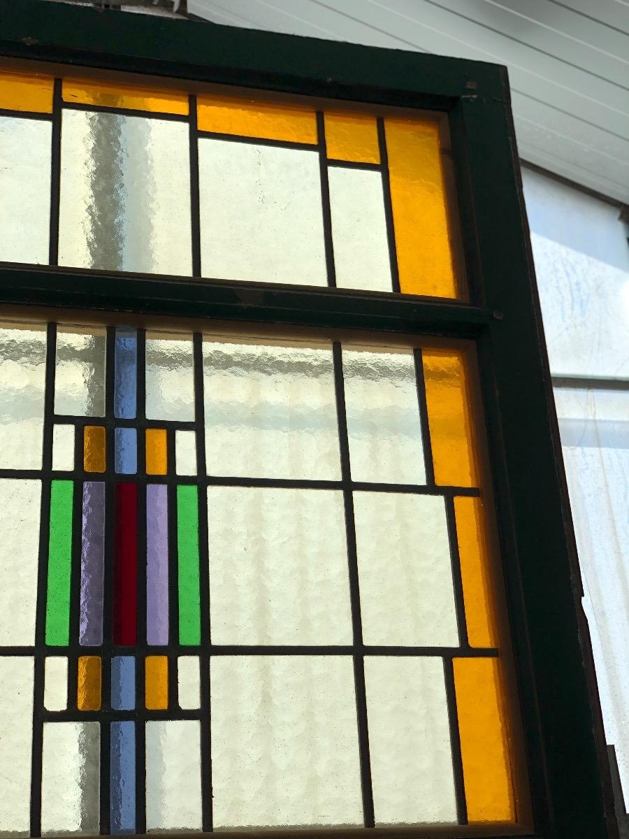 Antique stained glass window