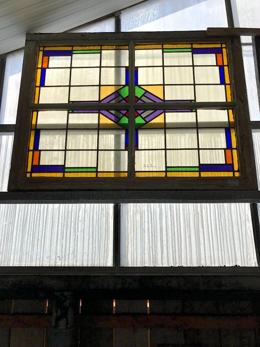 Antique stained glass window