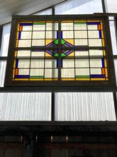 Antique style Antique stained glass window in Wood and glass