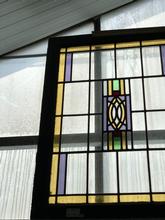 Antique style Antique stained glass window in Wood and glass