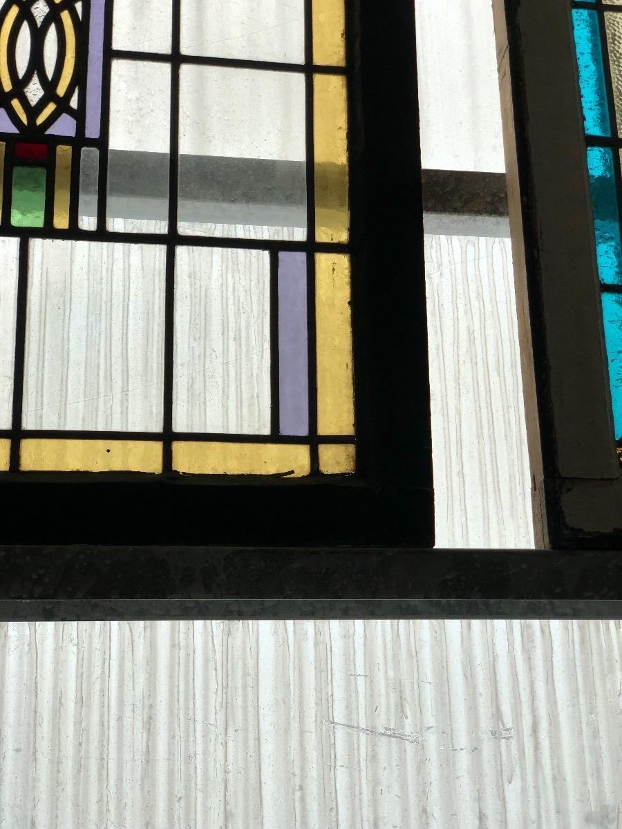 Antique stained glass window