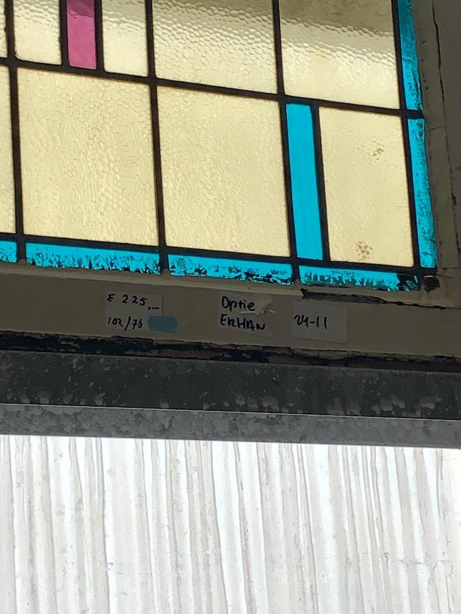 Antique stained glass window