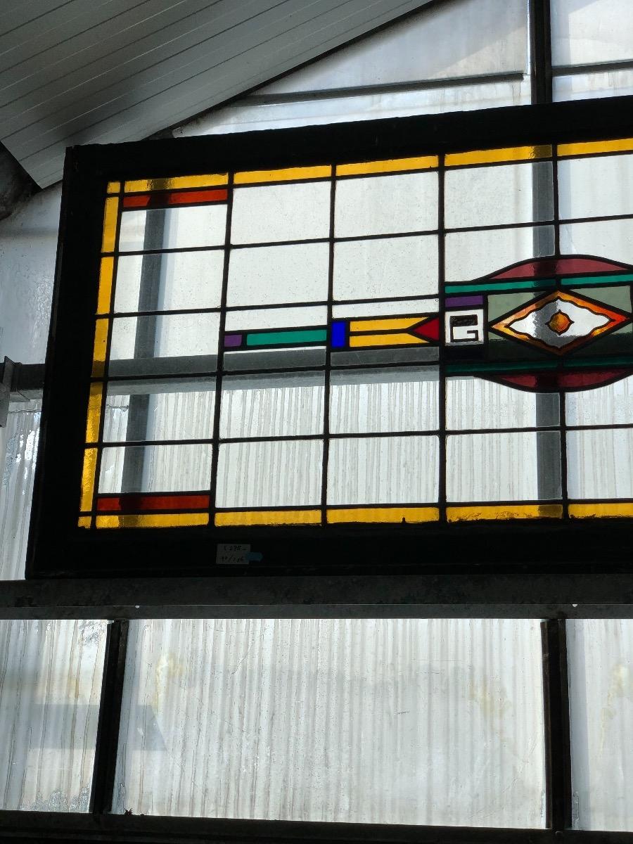 Antique stained glass window