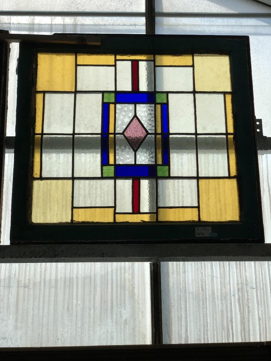 Antique stained glass window
