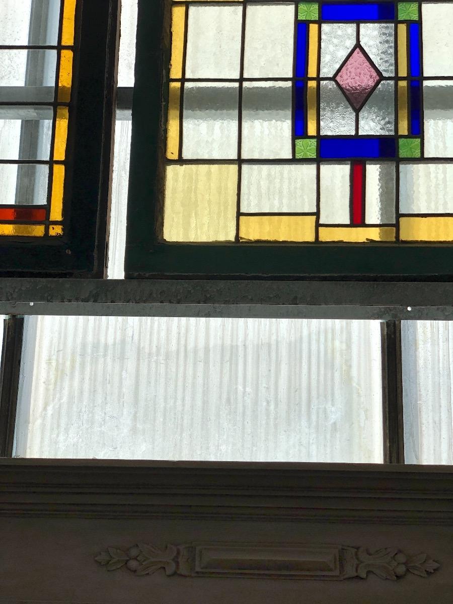 Antique stained glass window